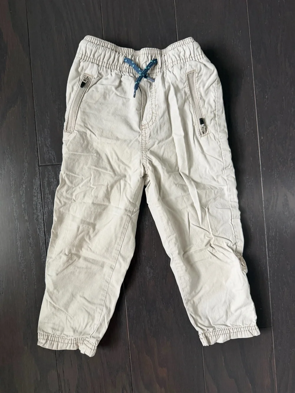 OshKosh B'gosh Cream Drawstring Casual Pants for Kids